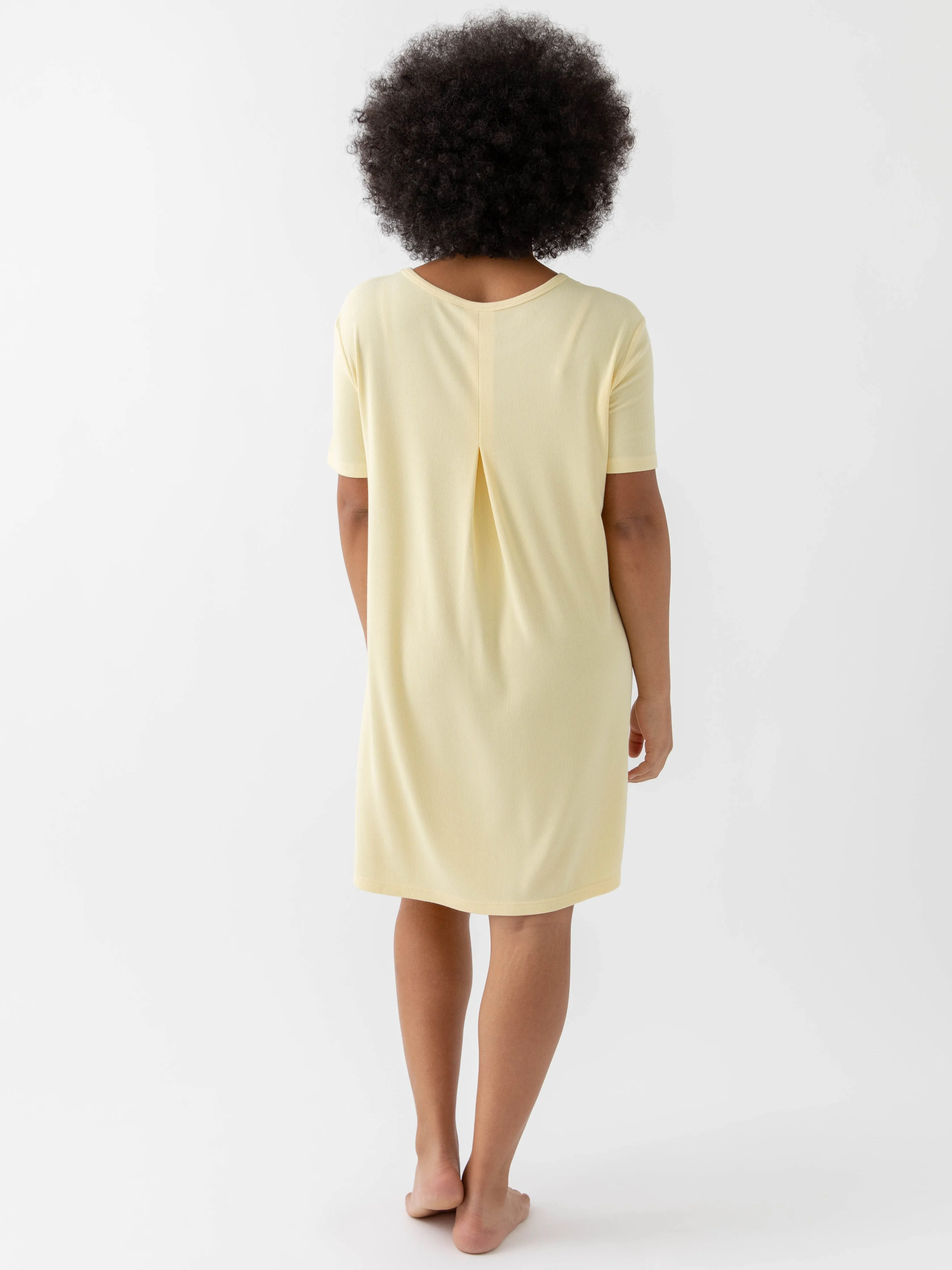 Women’s Bamboo Rib-Knit Boyfriend Sleep Dress