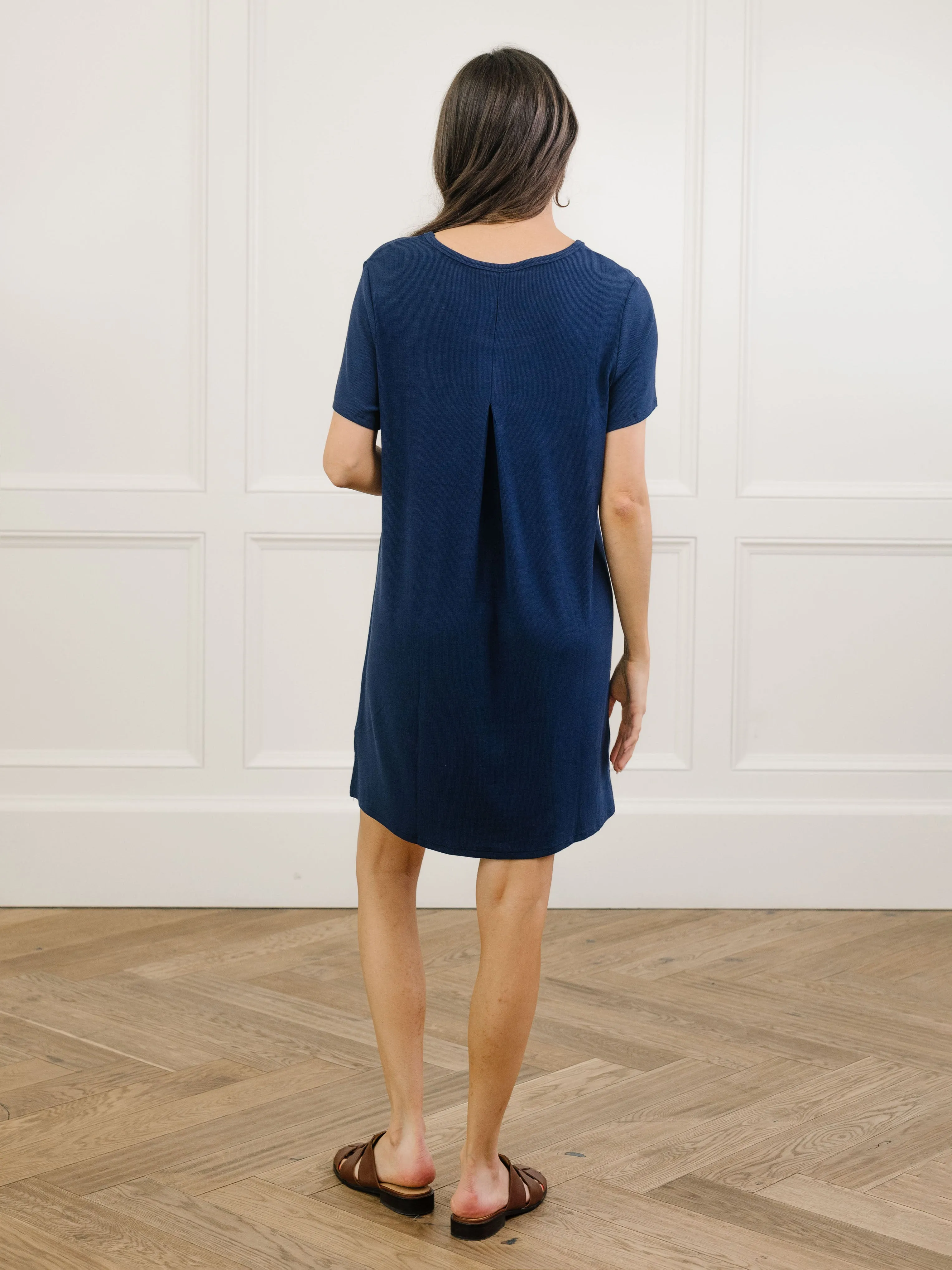 Women’s Bamboo Rib-Knit Boyfriend Sleep Dress