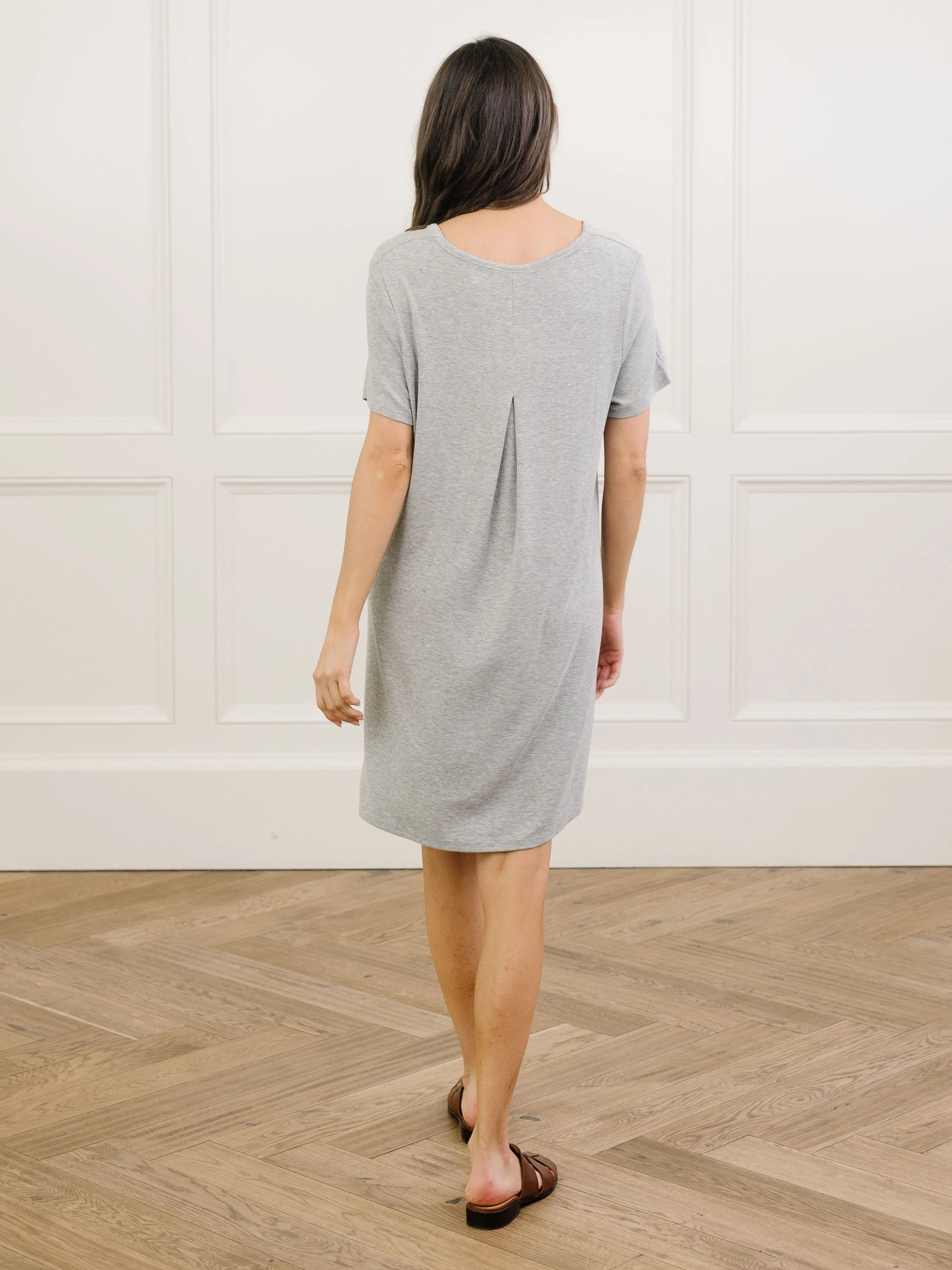 Women’s Bamboo Rib-Knit Boyfriend Sleep Dress