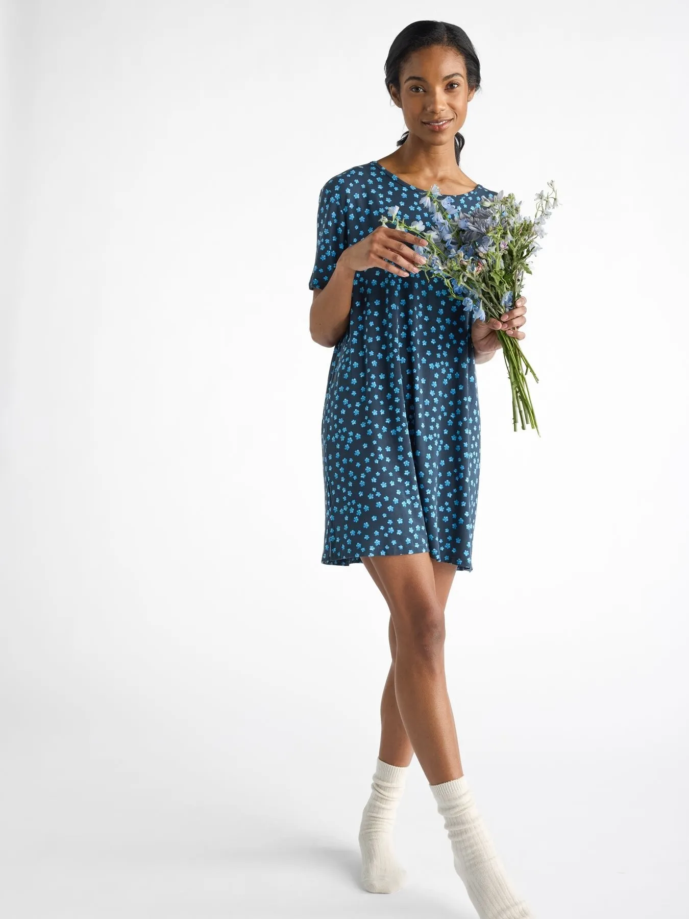 Women's Bamboo Stretch-Knit Sleep Dress