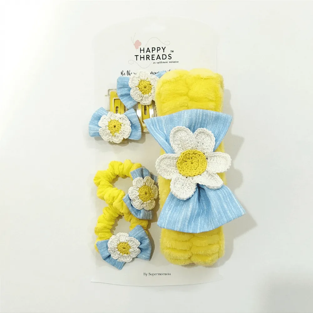 Yellow Duck Hair Band , Pins and Rubber